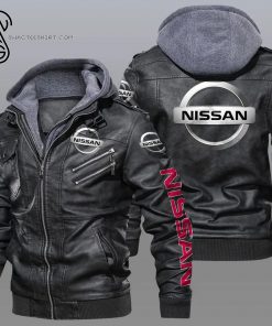 Nissan Car Brand Leather Jacket