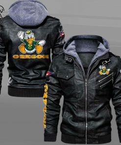 Oregon Ducks Sport Team Leather Jacket