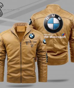 Powered By BMW Motorsport Fleece Leather Jacket