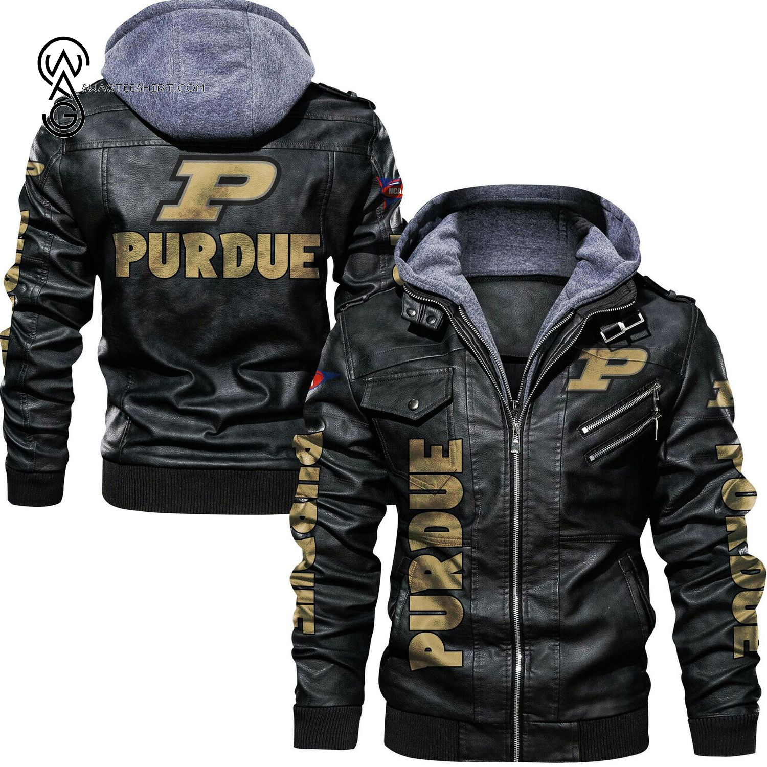 Purdue Boilermakers Football Team Leather Jacket