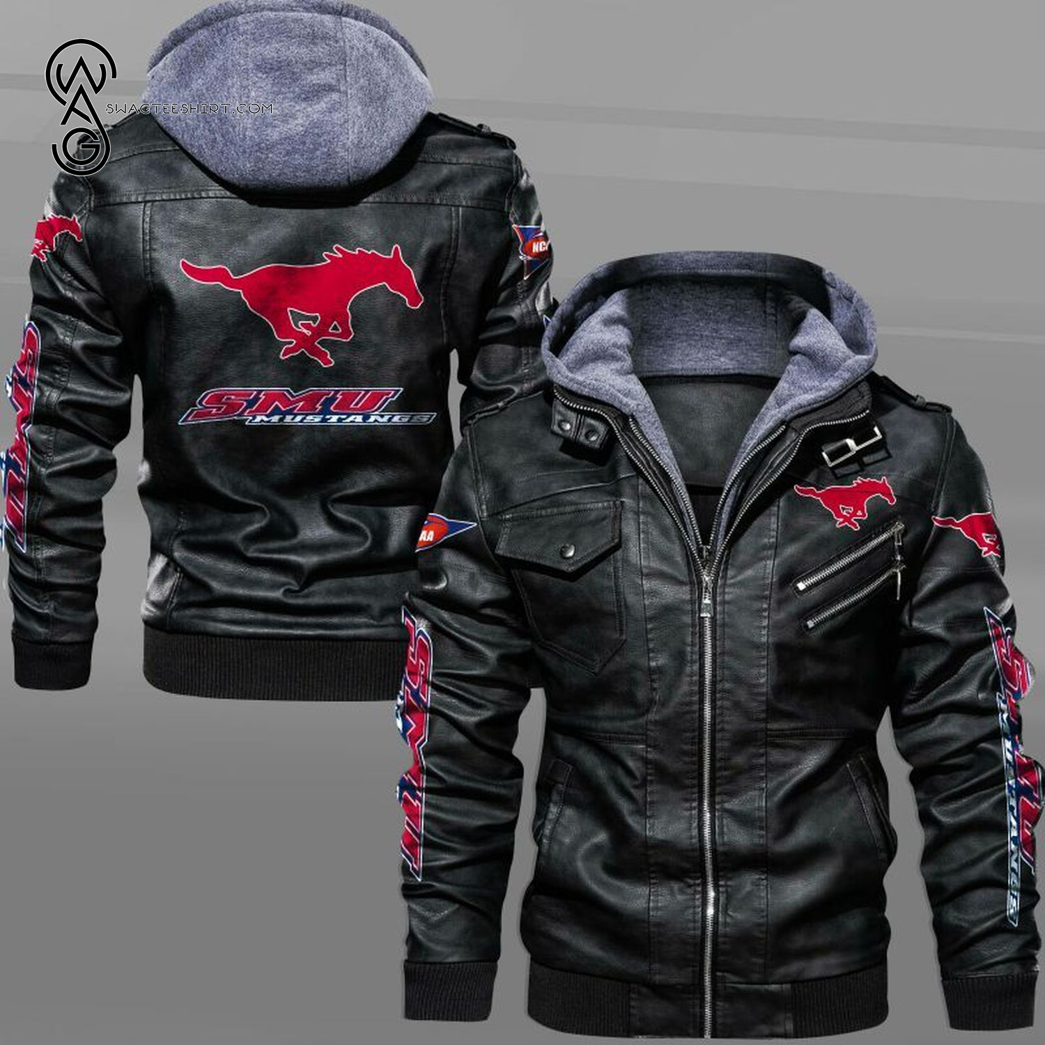 SMU Mustangs Sport Team Leather Jacket