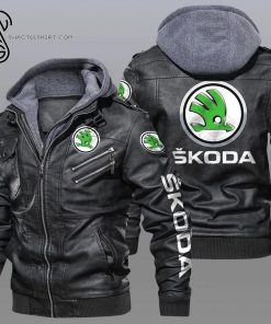 Skoda Auto Car Leather Jacket