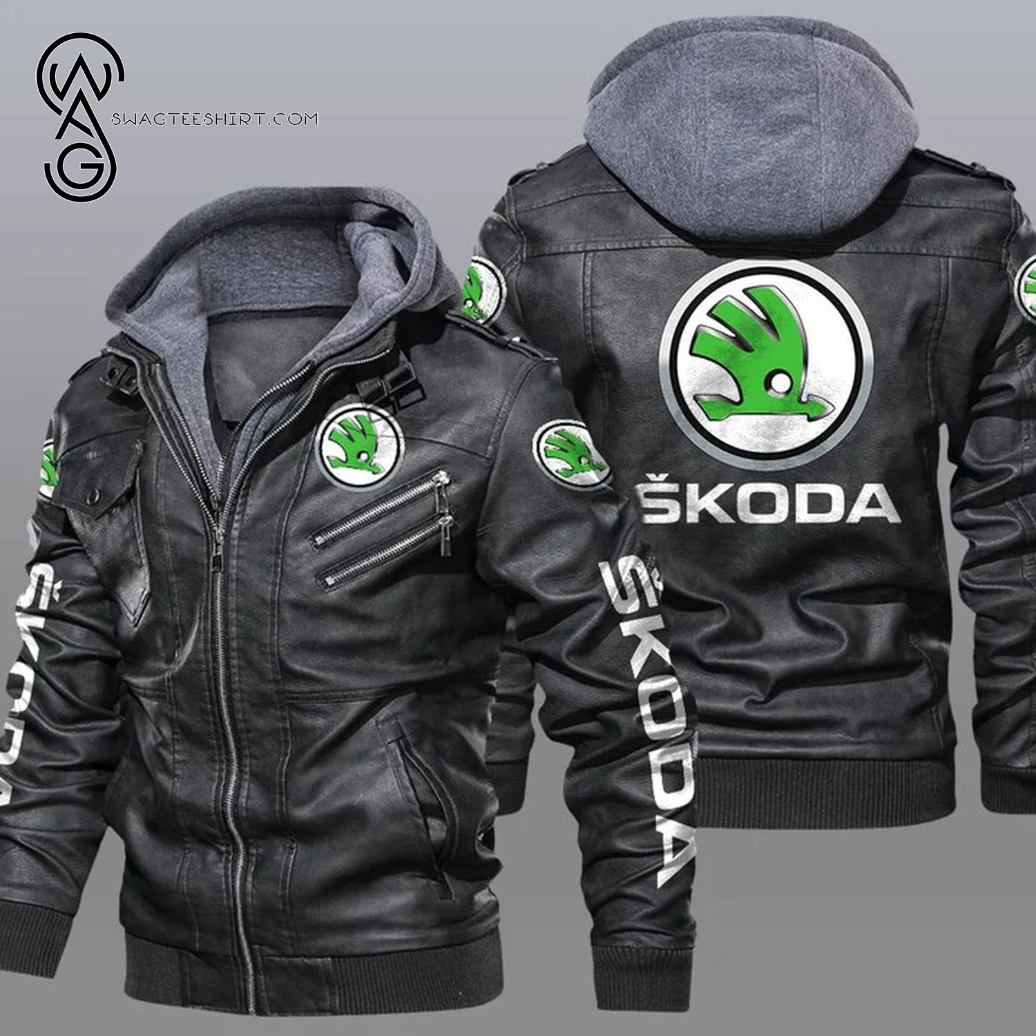 Skoda Auto Car Leather Jacket