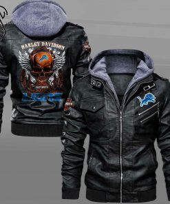 Skull Detroit Lions Football Team Leather Jacket