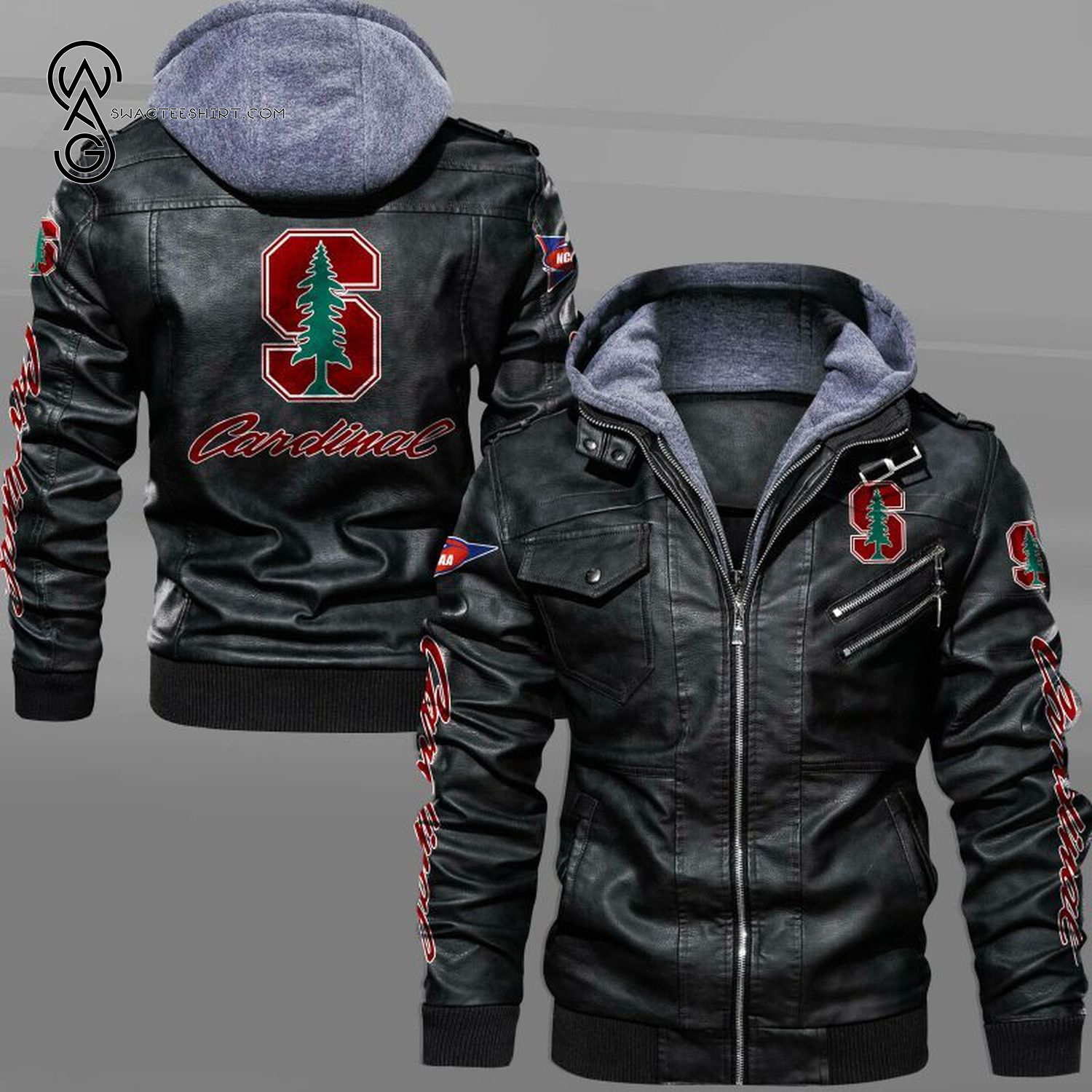 Stanford Cardinal Sport Team Leather Jacket