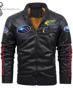 Subaru Brand Fleece Leather Jacket