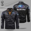 Subaru Car Fleece Leather Jacket