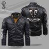 Triumph Motorcycles Racing Fleece Leather Jacket