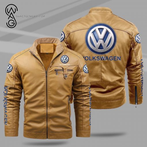 Volkswagen Racing Fleece Leather Jacket