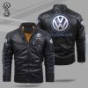 Volkswagen Racing Fleece Leather Jacket