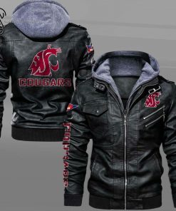 Washington State Cougars Sport Team Leather Jacket