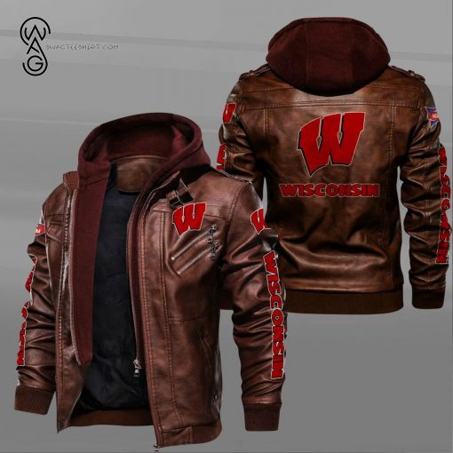 Wisconsin Badgers Sport Team Leather Jacket