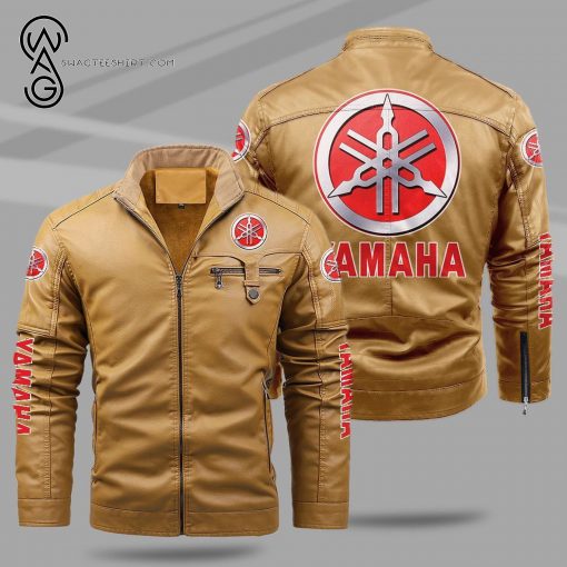 Yamaha Motor Fleece Leather Jacket