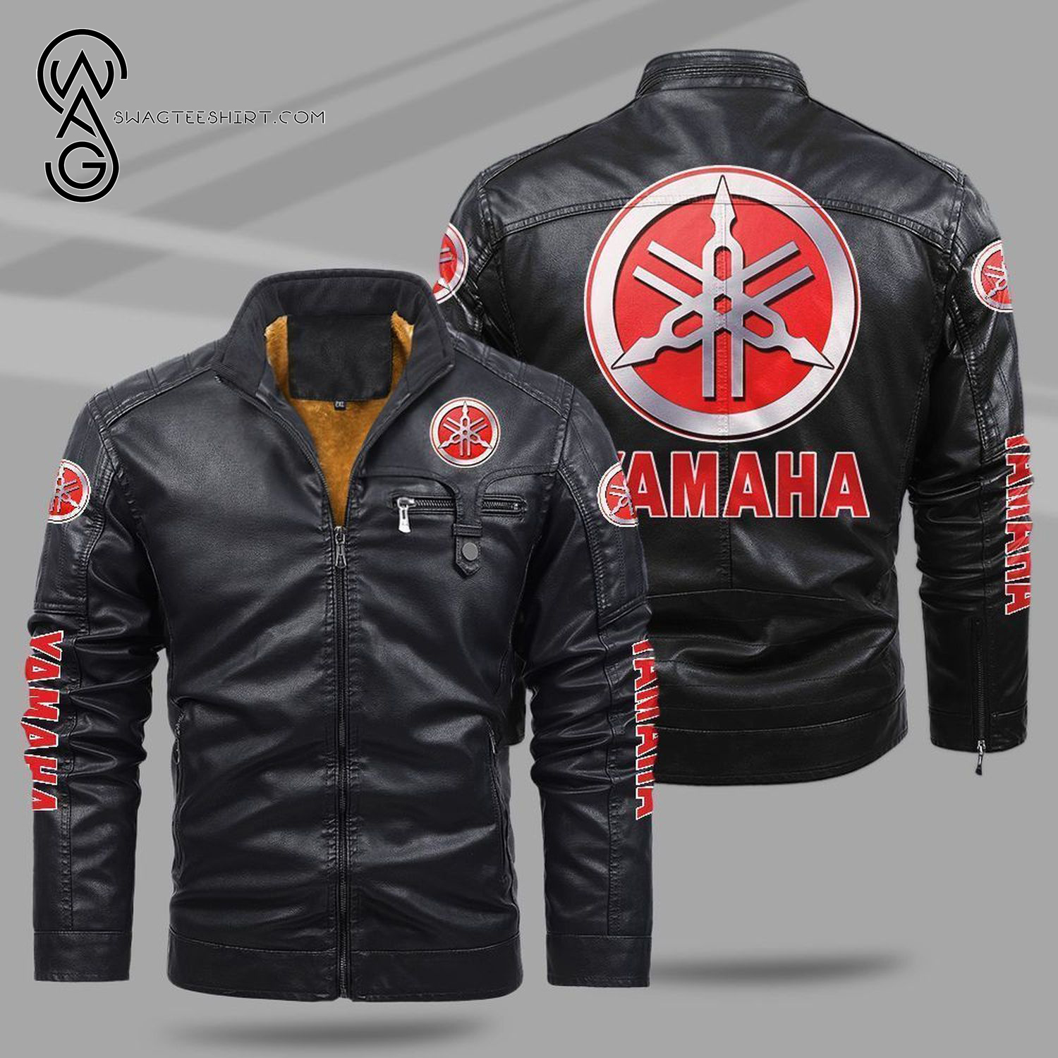 Yamaha Motor Fleece Leather Jacket