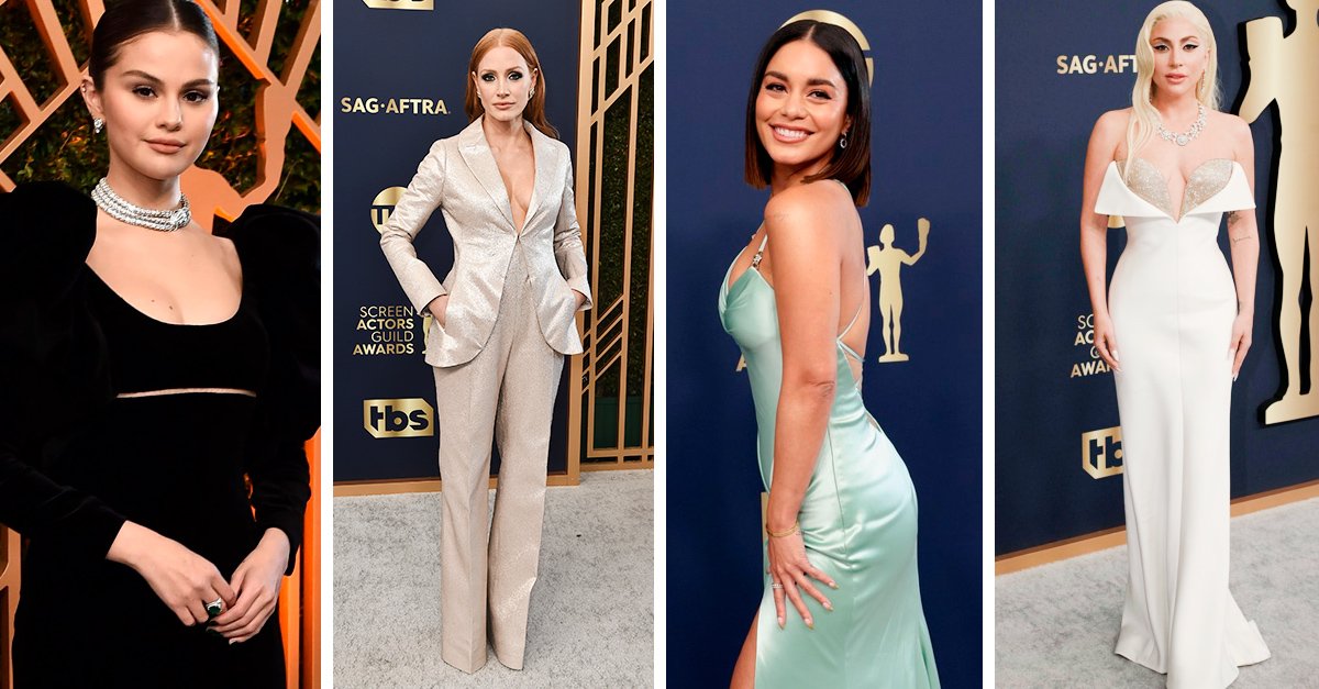 SAG awards 2022 red carpet fashion the dominance of black dress designs and flattering cut-outs