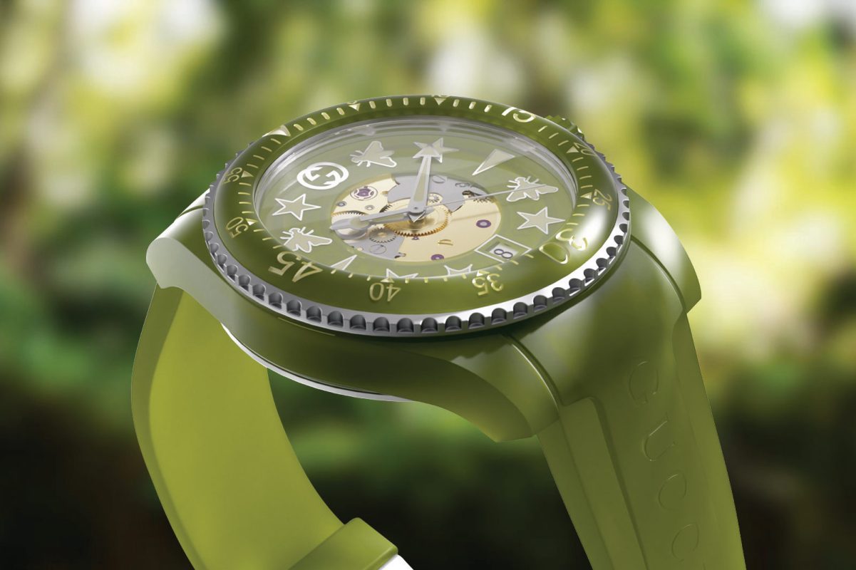 Gucci uses bioplastic for eco-friendly dive watches