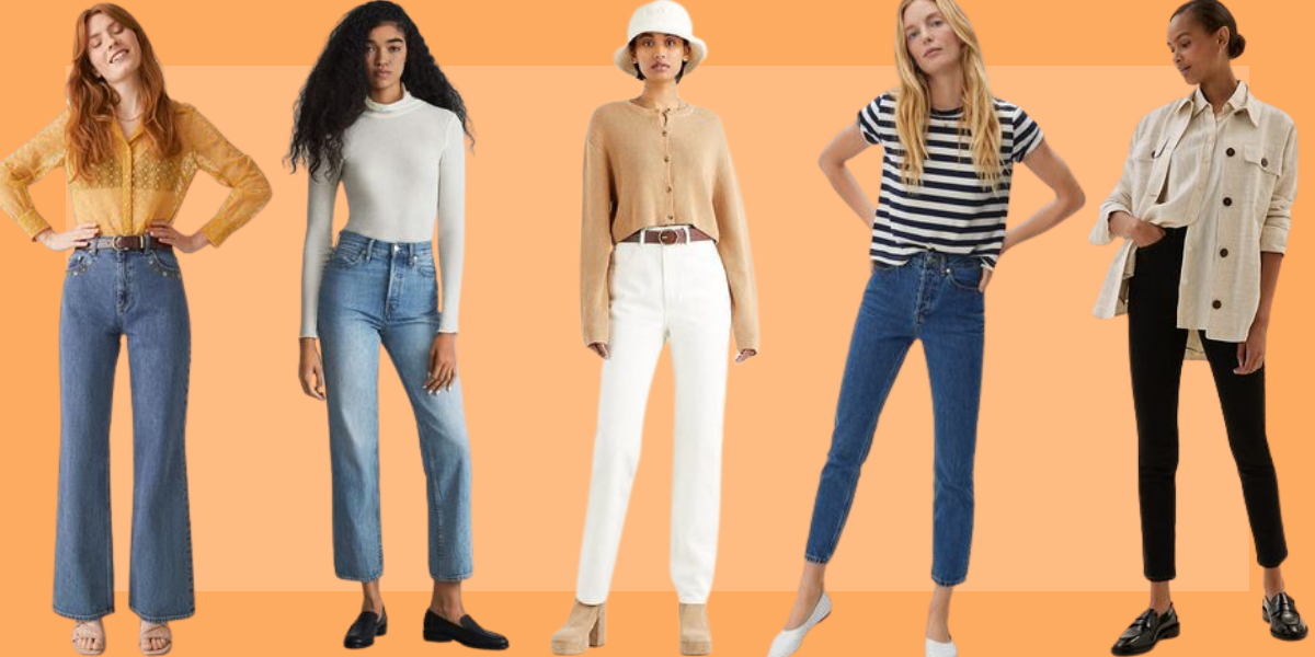 Lengthen legs with 5 recipes to mix and match wide leg jeans