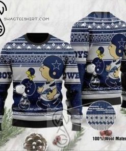 Snoopy Charlie Brown Dallas Cowboys Holiday Party Ugly Christmas Sweater