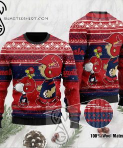 St Louis Cardinals Charlie Brown And Snoopy Holiday Party Ugly Christmas Sweater