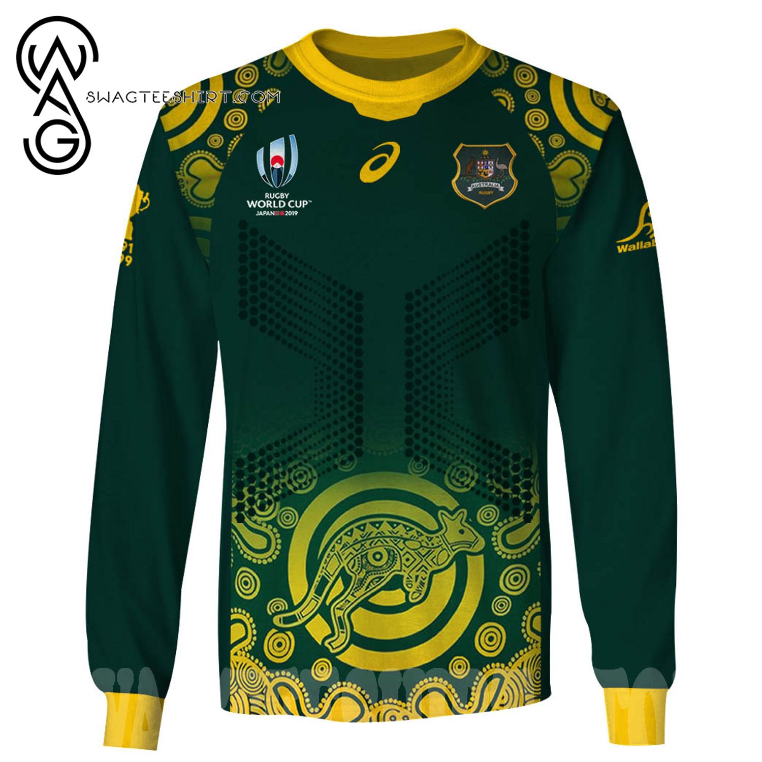 raket Ontmoedigd zijn lus High quality] Personalized Australian Wallabies World Cup Rugby Mens Away  Jersey All Over Printed Shirt