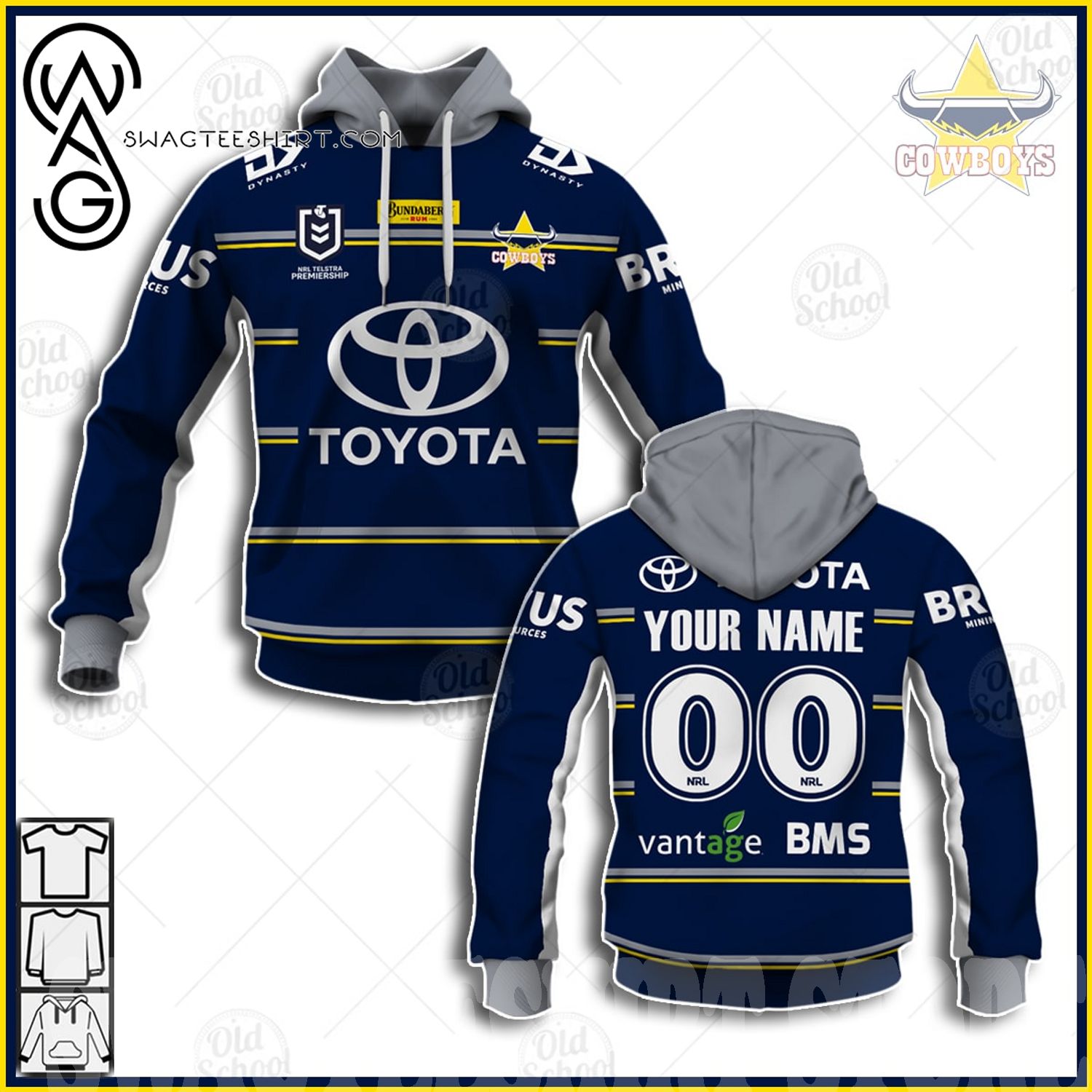 Publiciteit Omgaan Herdenkings High quality] Personalized NRL North Queensland Cowboys Home Jersey 3D All  Over Printed Shirt