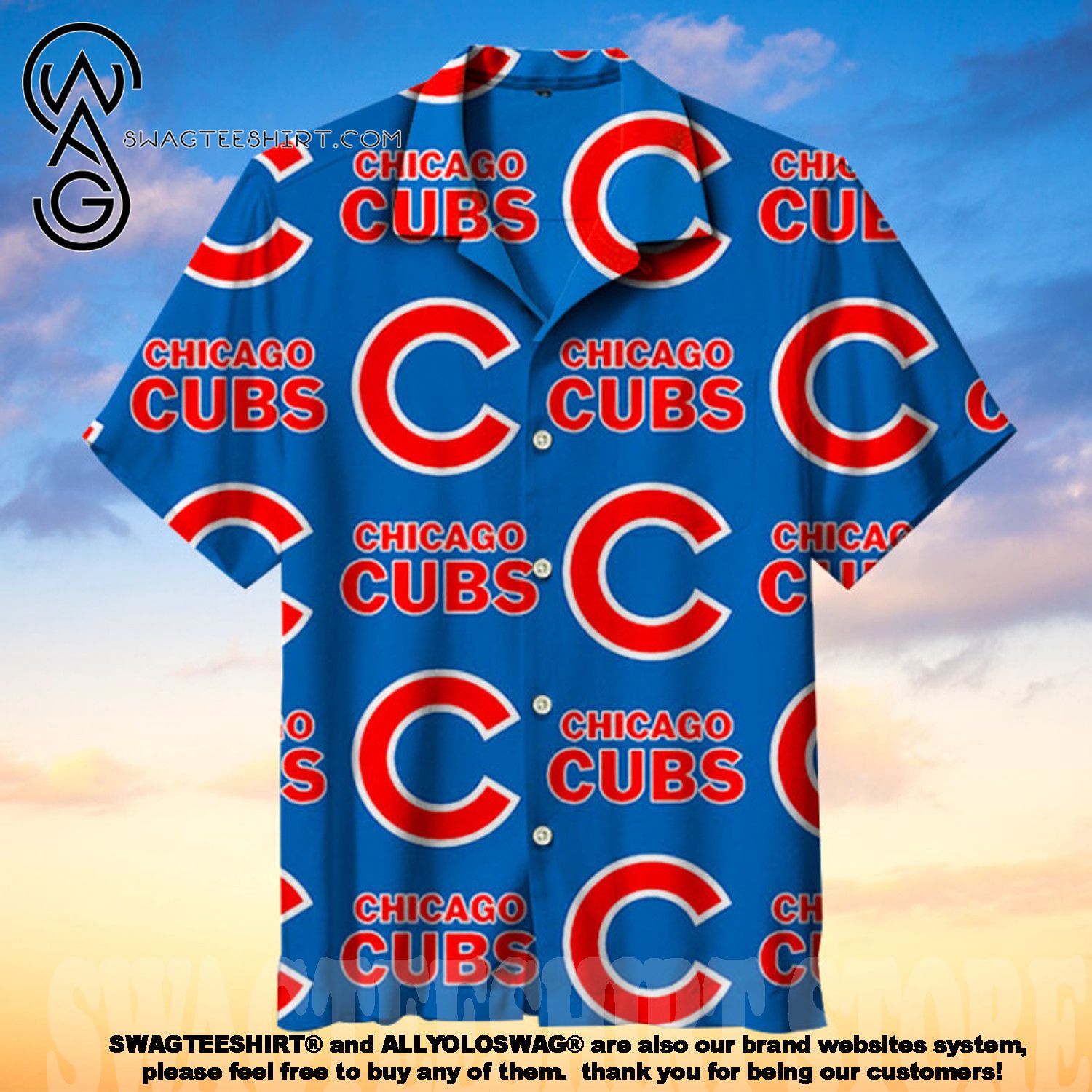 Amazing Chicago Cubs Full Printed Summer Set Hawaiian Shirt