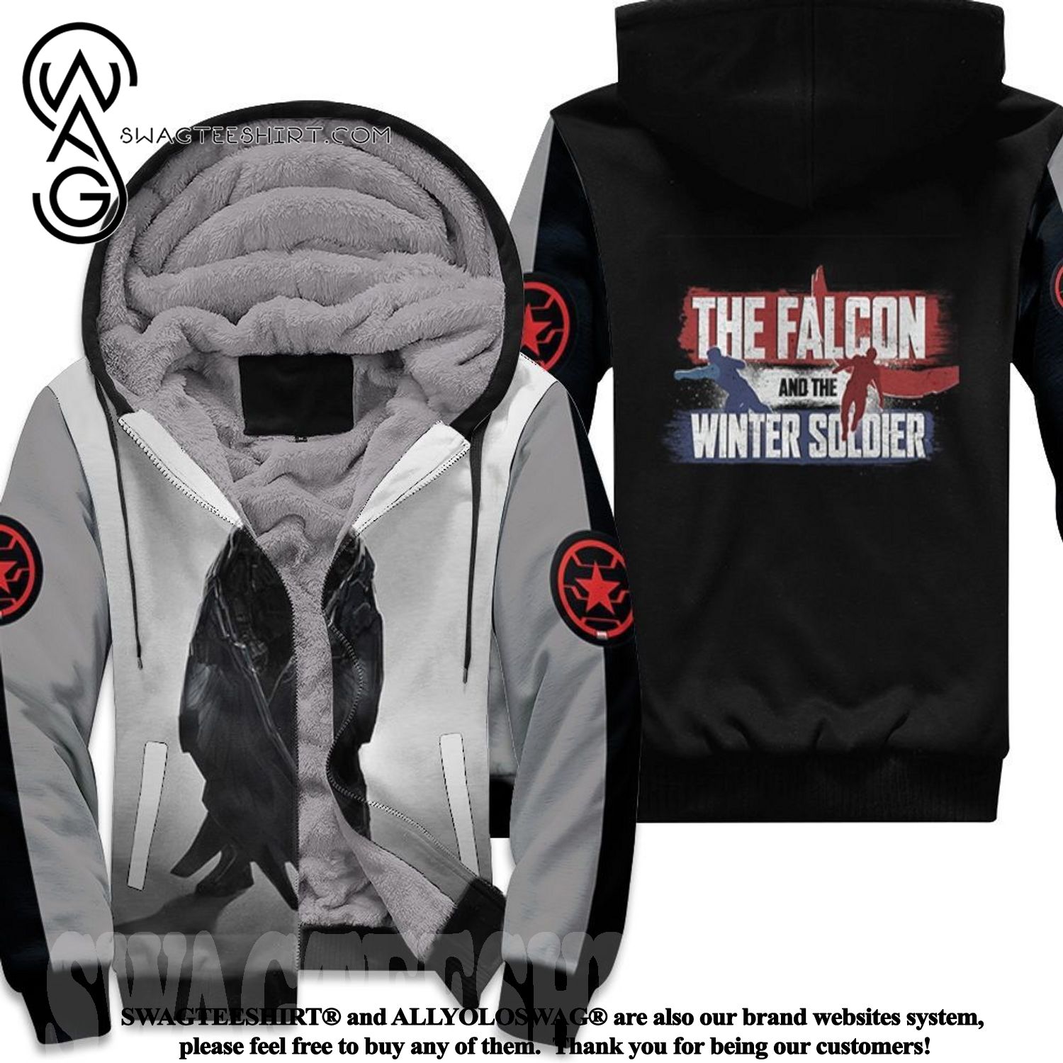 Captain America And The Winter Soldier Saving The World From The War Hot Fashion Fleece Hoodie