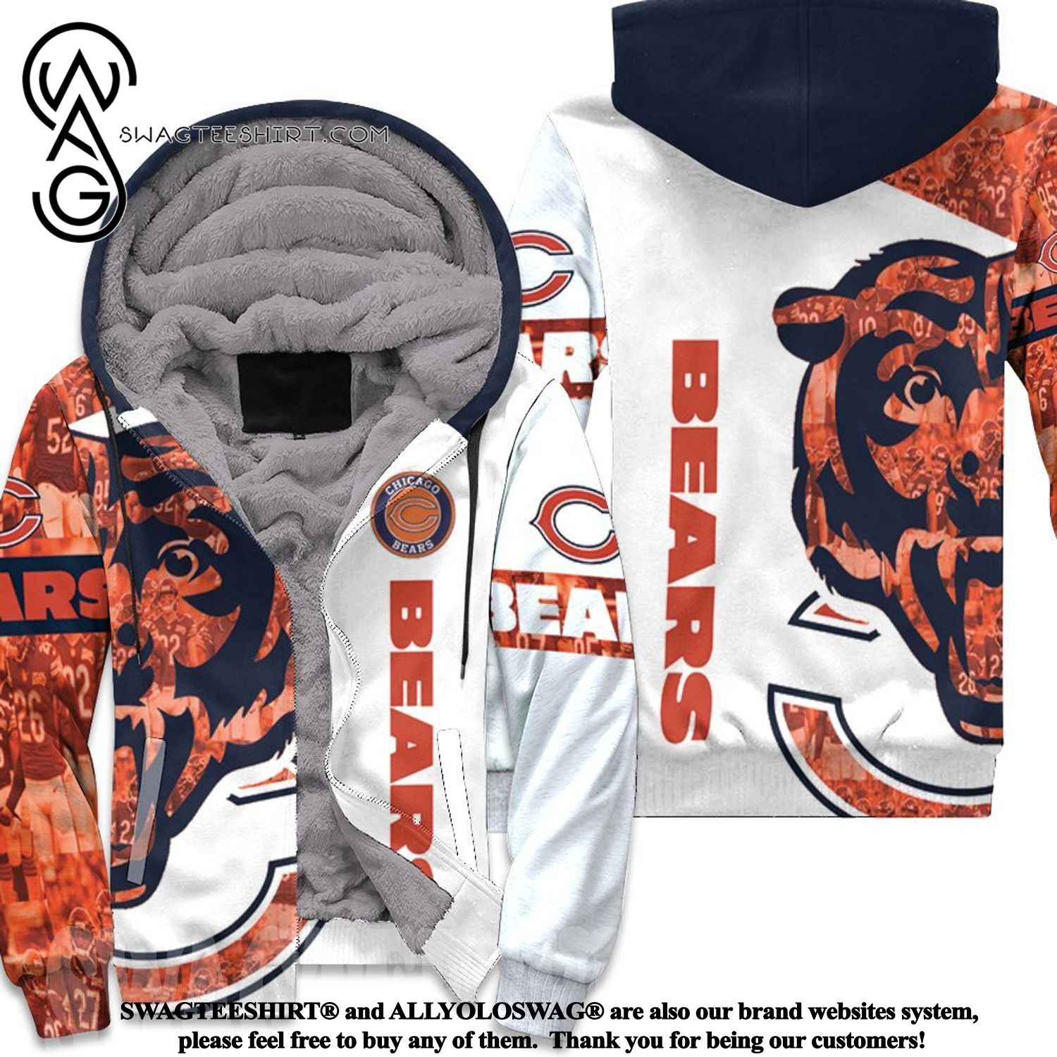 Chicago Bears Nfl For Bears New Fashion Fleece Hoodie