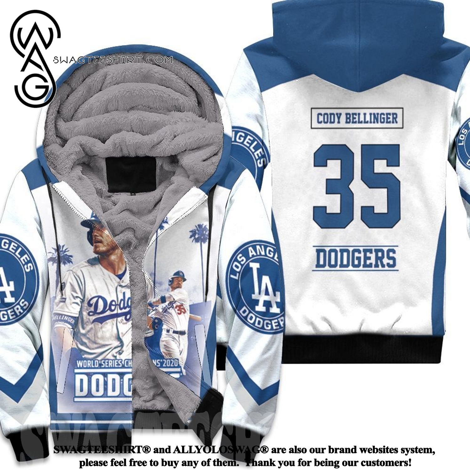 Cody Bellinger 35 La Dodgers Best Combo 3D Fleece Hoodie