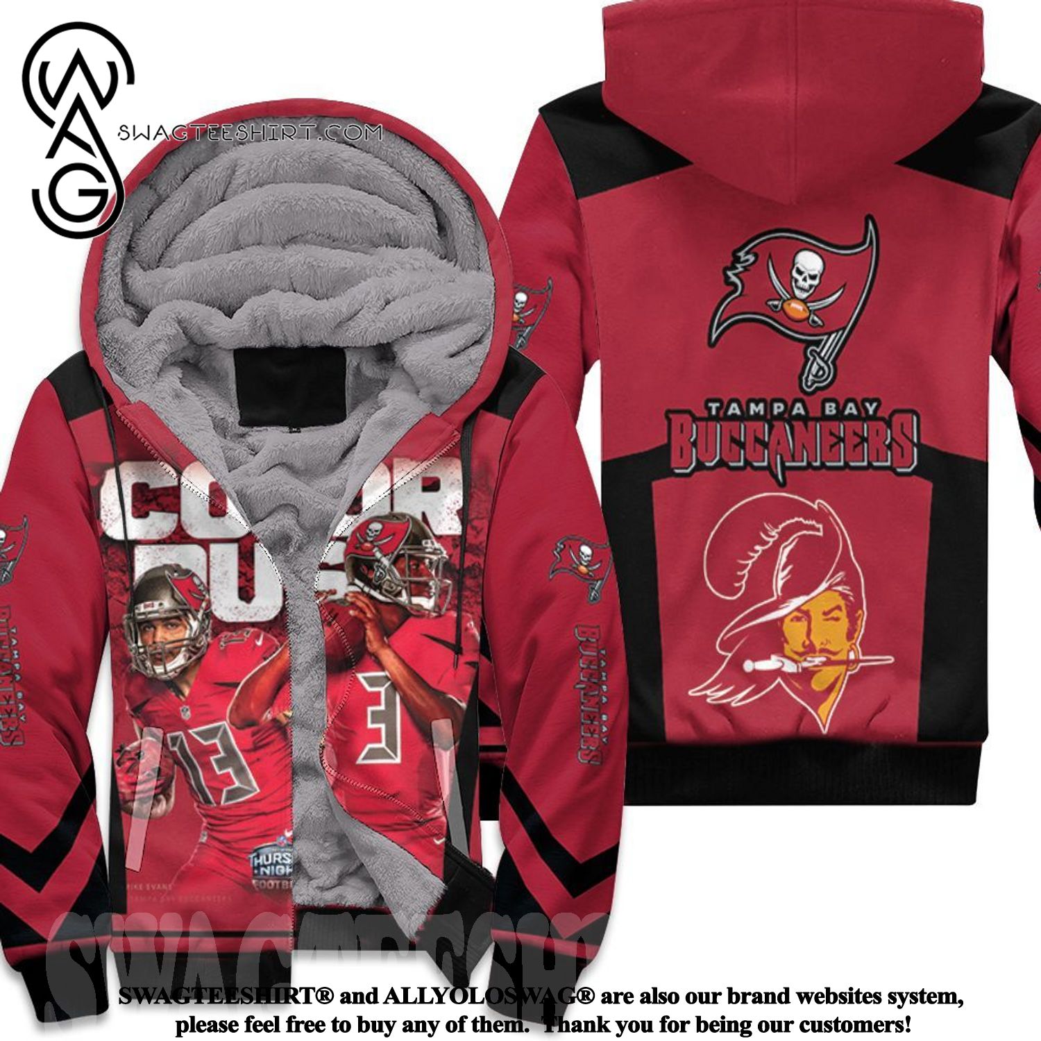 Color Us Tampa Bay Buccaneers NFC South Division Champions Super Bowl Best Combo All Over Print Fleece Hoodie