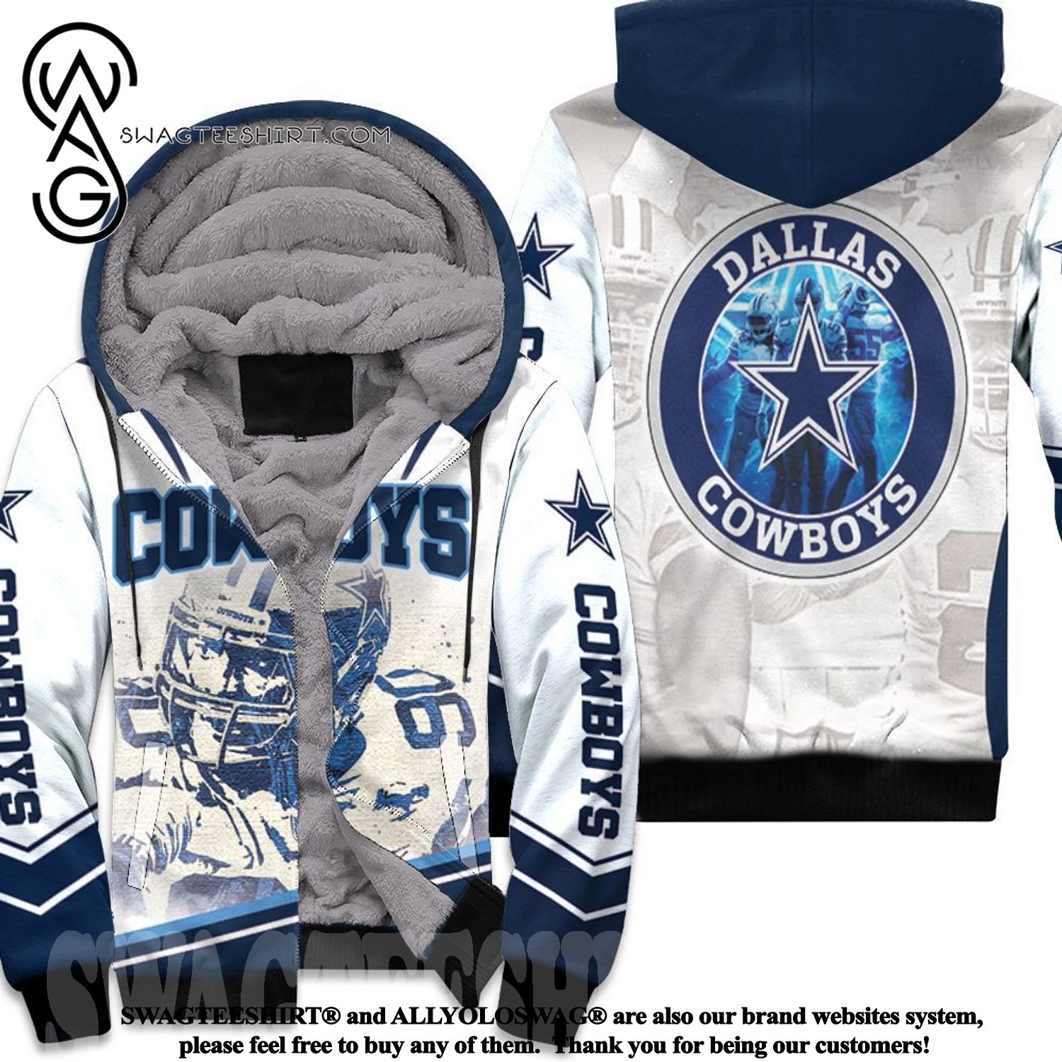 Demarcus Lawrence 90 Dallas Cowboys Super Bowl Nfc East Division Champions High Fashion Full Printing Fleece Hoodie