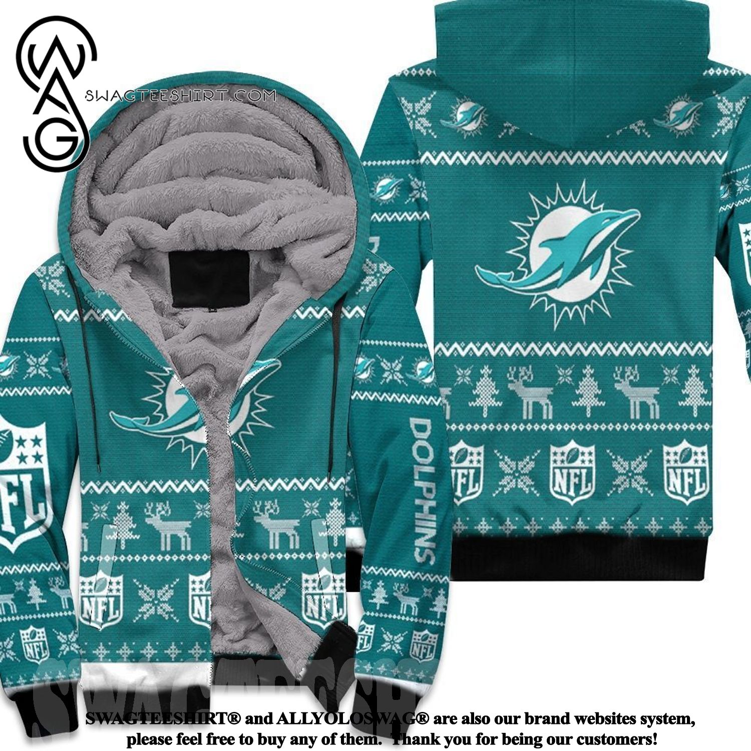 Dolphins Hot Fashion 3D Fleece Hoodie