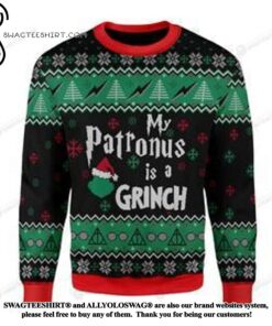 My Patronus Is A Grinch Christmas For Christmas Gifts Ugly Christmas Wool Knitted Sweater