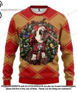 San Francisco San Francisco 49ers Pug Dog Ugly Christmas Holiday Sweater